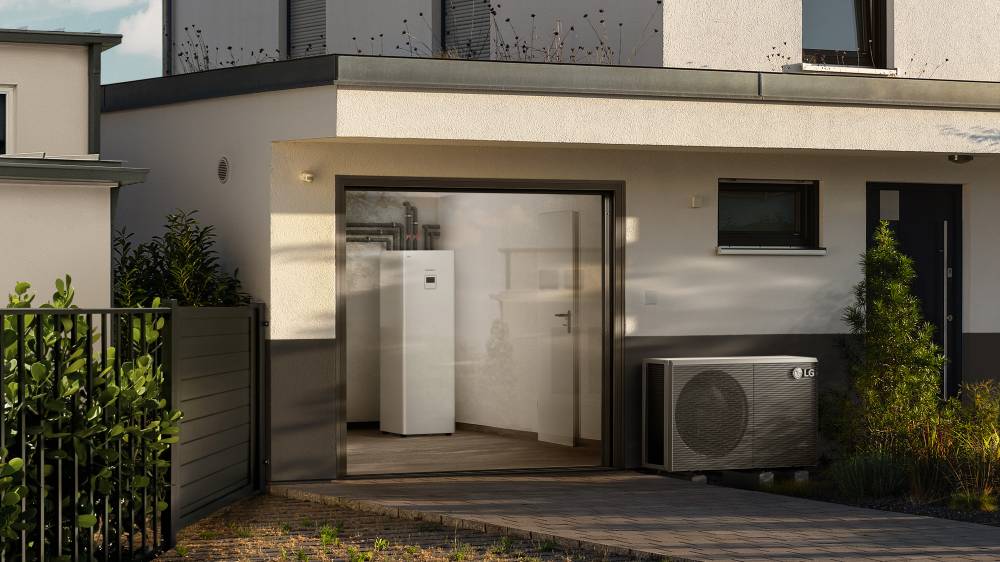 Unité intérieure LG (hydrobox) installée dans un local technique propre